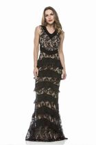 Vestido festa longo com pedraria
