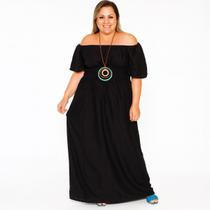 Vestido Festa Longo Plus Size Formatura E Madrinha GG ao G2 Ombro A Ombro