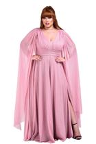 Vestido Festa Madrinha Formatura Decote Tule Capa Brilho