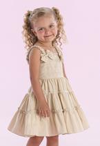 Vestido Festa Menina Bege Petit Cherie