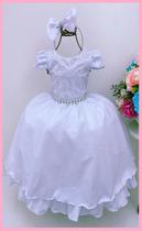 Vestido Festa Renda Flor Branco Vestido Festa Renda Flor Branco