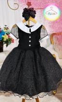 Vestido Festa tematico Wandinha