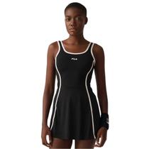 Vestido Fila Slim Tennis Sports Club Feminino Preto e Branco Vestido Fila Slim Tennis Sports Club Feminino Preto e Branco