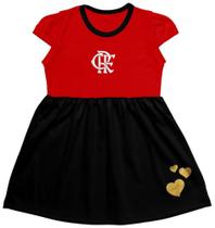 Vestido Flamengo Infantil Canelado Torcida Baby