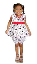 Vestido Flamengo Infantil com Shorts e Tiara Oficial Vestido Flamengo Infantil com Shorts e Tiara Oficial