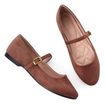 Vestido Flats Stunner feminino Mary Jane em couro marrom tamanho 42