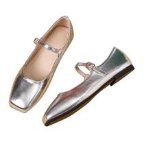 Vestido Flats Stunner feminino Mary Jane Silver Leather 42 (9,5)