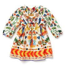 Vestido Floral Botânico Manga Longa - Bebê - Camu Camu Vestido Floral Botânico Manga Longa - Bebê - Camu Camu