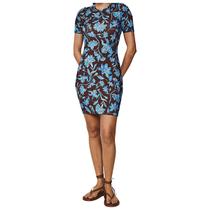 Vestido Floral Canelado Colcci Slim Comfort