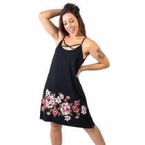Vestido Floral Casual De Alça E Decote Moda Feminina Vestido Floral Casual De Alça E Decote Moda Feminina