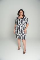 Vestido Floral Com Recorte em material sintético, Forrado - Maria do Ingá Vestido Floral Com Recorte em material sintético, Forrado - Maria do Ingá