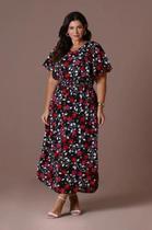 Vestido floral crepe hadaza