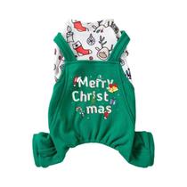 Vestido Floral De Natal Para Cães, Quente Para Outono E Inverno, Macacão De Quatro Patas, Roupa De