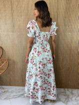 Vestido floral magas tamanho P