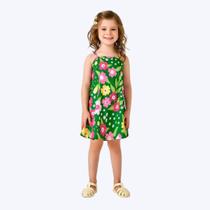 Vestido Florido Infantil Menina Kyly P1000999 Verde