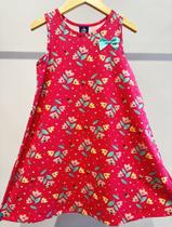 vestido florido verão menina pink