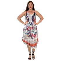 Vestido Florido Verão Trapézio De Viscose Plus Size Indiano - Breeza Store