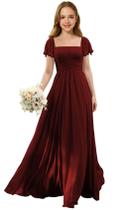 Vestido Flower Girl Augday Chiffon Burgundy tamanho 16 para casamento Vestido Flower Girl Augday Chiffon Burgundy tamanho 16 para casamento