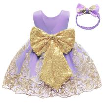 Vestido Flower Girls CMMCHAAH Wedding Lace Purple (90cm)