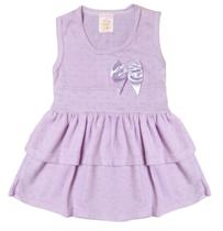 Vestido Fofo para Bebê Em Algodão Babadinhos