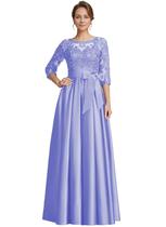 Vestido formal raomiao Mãe do Noivo Satin Lavender Vestido formal raomiao Mãe do Noivo Satin Lavender