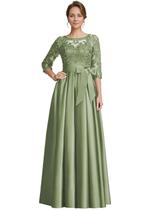 Vestido formal raomiao Plus Size Mother of the Bride Sage 16+