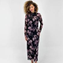 Vestido Formitz Midi em Tule Manga Longa Feminino Vestido Formitz Midi em Tule Manga Longa Feminino