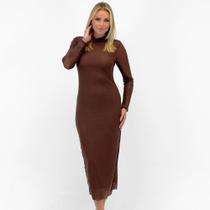 Vestido Formitz Midi em Tule Manga Longa Feminino Vestido Formitz Midi em Tule Manga Longa Feminino