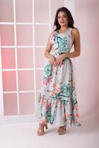 Vestido Fran Frente Unica Floral Verde Vestido Fran Frente Unica Floral Verde