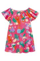 Vestido Fresh Roupa Menina Manga Curta C/ Babados Estampa Bichinhos Dias Quentes Verão Kukiê Vestido Fresh Roupa Menina Manga Curta C/ Babados Estampa Bichinhos Dias Quentes Verão Kukiê