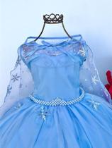 Vestido Frozen com capa Vestido Frozen com capa