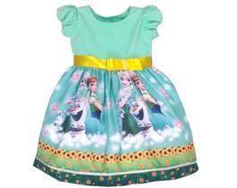 Vestido Frozen Fever Luxo Festa Infantil Temática