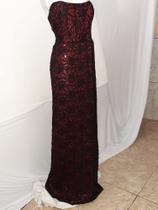 Vestido fundo de forro paitê e renda francesa (Tam: P/M)