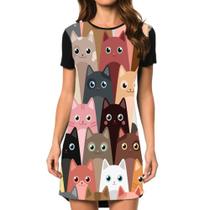 Vestido G Gatos Fofíneos - Cats Vestido G Gatos Fofíneos - Cats