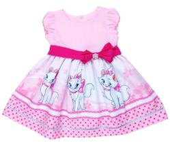 Vestido Gatinha Marie Com Manga Festa Infantil Temática