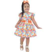 Vestido Gatinhos Cute Casual - Meninas 6 Meses a 10 Anos