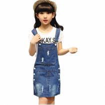 Vestido geral KIDSCOOL SPACE Little Girls jeans azul 8-9 anos