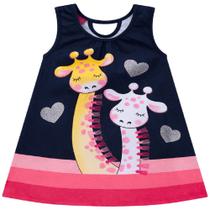 vestido girafa infantil menina com glitter 6 anos