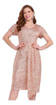 Vestido glamuroso em paete fascinius