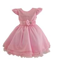 Vestido Glitter Rosa Infantil Princesa Brilho Festa - JL KIDS