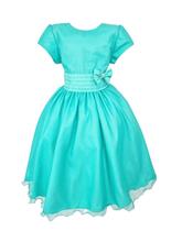 Vestido Glitter Verde Infantil Princesa Pequena Sereia