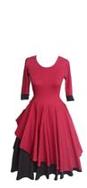 Vestido Godê Duplo Poá Bolinha anos 60 Vintage