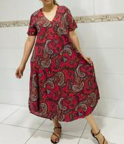 Vestido gode longuete com manga curta