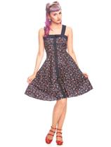 Vestido Godê Pin Up Boneca Estilo Lolita Estampa Joaninha Fiona Ladybug Trapézia