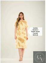 Vestido Gola U Tecido: Viscose