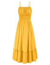 Vestido Grace Karin 2025 de verão sem mangas Maxi Yellow M feminino Vestido Grace Karin 2025 de verão sem mangas Maxi Yellow M feminino