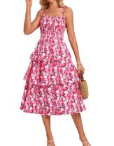 Vestido GRACE KARIN de verão sem mangas Boho Beach Floral Maxi