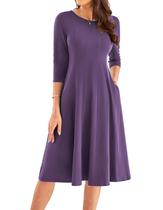 Vestido GRACE KARIN Fit and Flare para mulheres 2025, roxo de verão, XL Vestido GRACE KARIN Fit and Flare para mulheres 2025, roxo de verão, XL