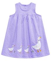 Vestido grátis LU, crianças e meninas, algodão, bordado em animais, 3T Vestido grátis LU, crianças e meninas, algodão, bordado em animais, 3T