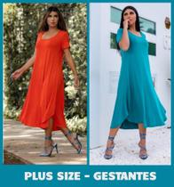 Vestido Grávida Gestante Plus Size Elegante Preço Atacado